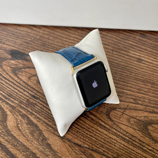 Apple Watch Band, Ocean Blue Matte Alligator
