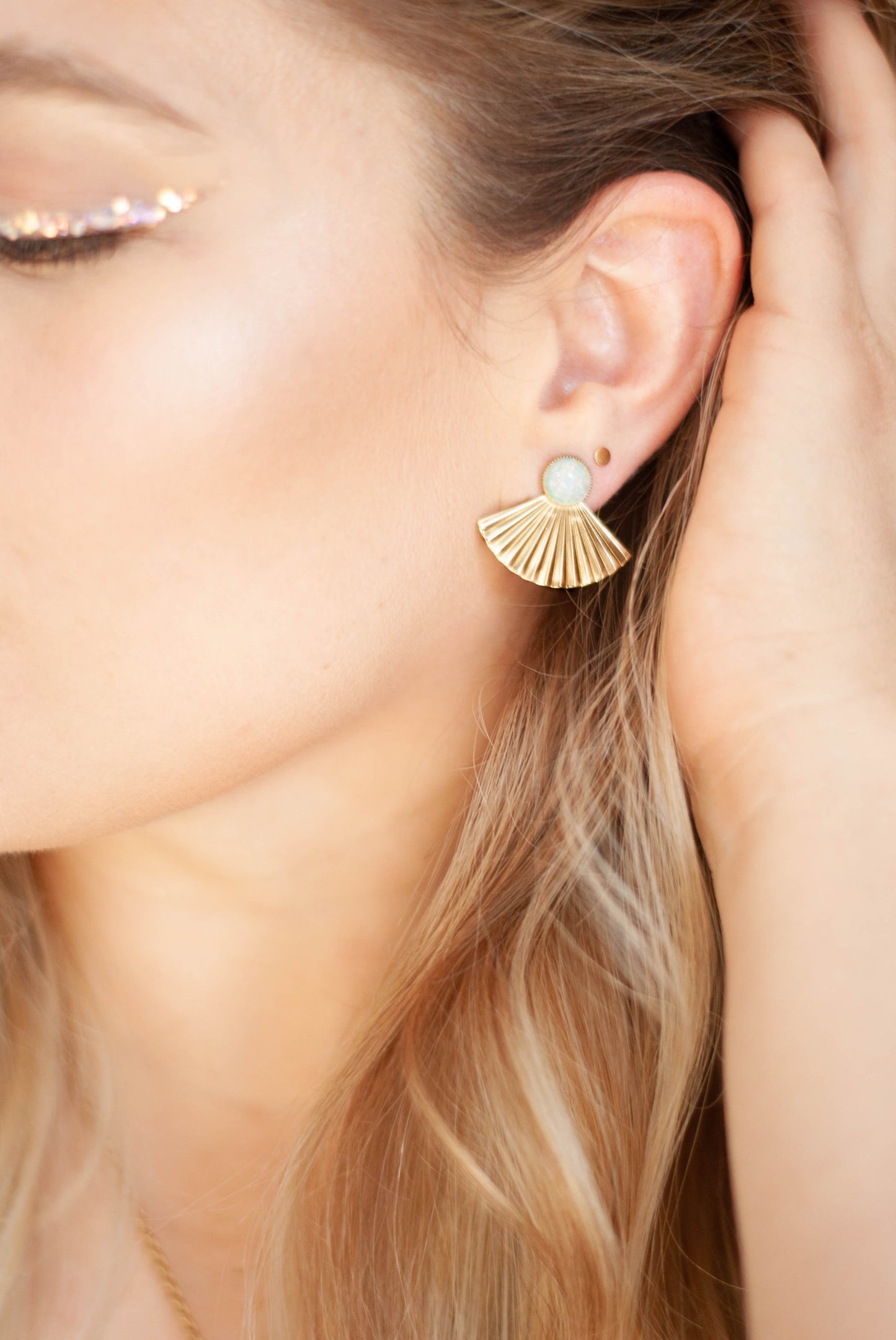 Pleat Jackets with Black Opal Studs