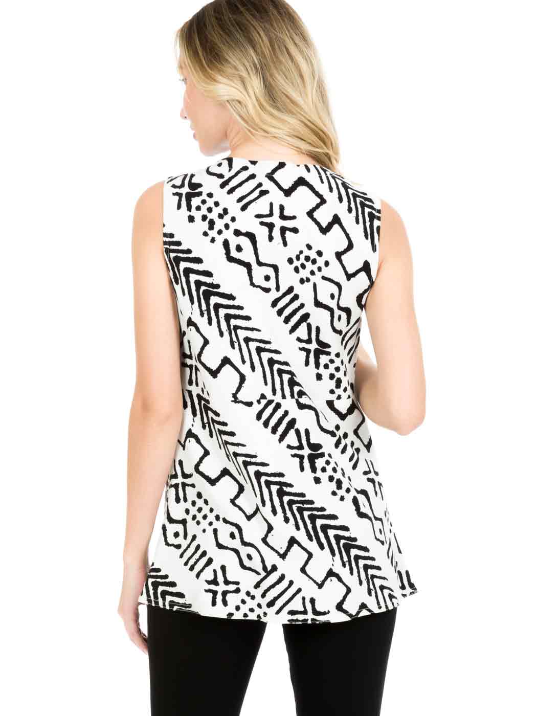 Tianello Tencel "Mud" Print "Beth" Tank