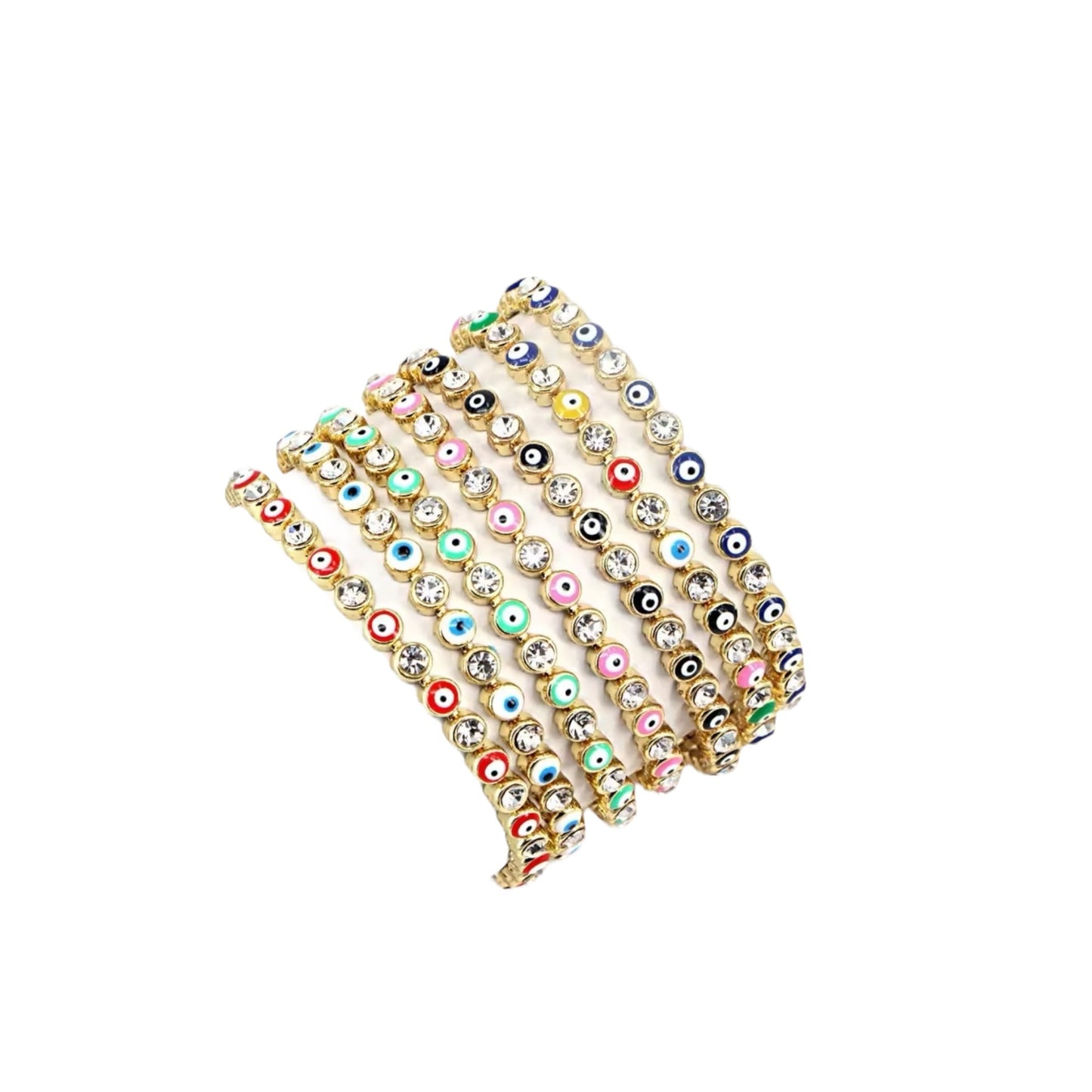 Evil Eye Tennis Bracelets Zirconia-Gold