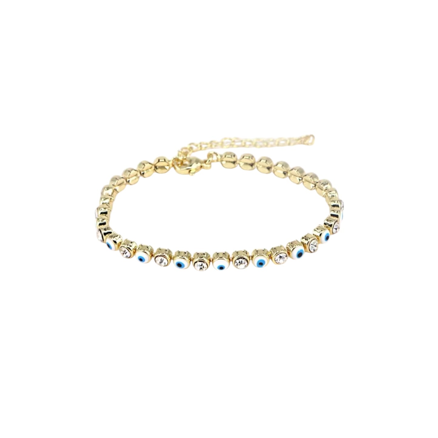 Evil Eye Tennis Bracelets Zirconia-Gold