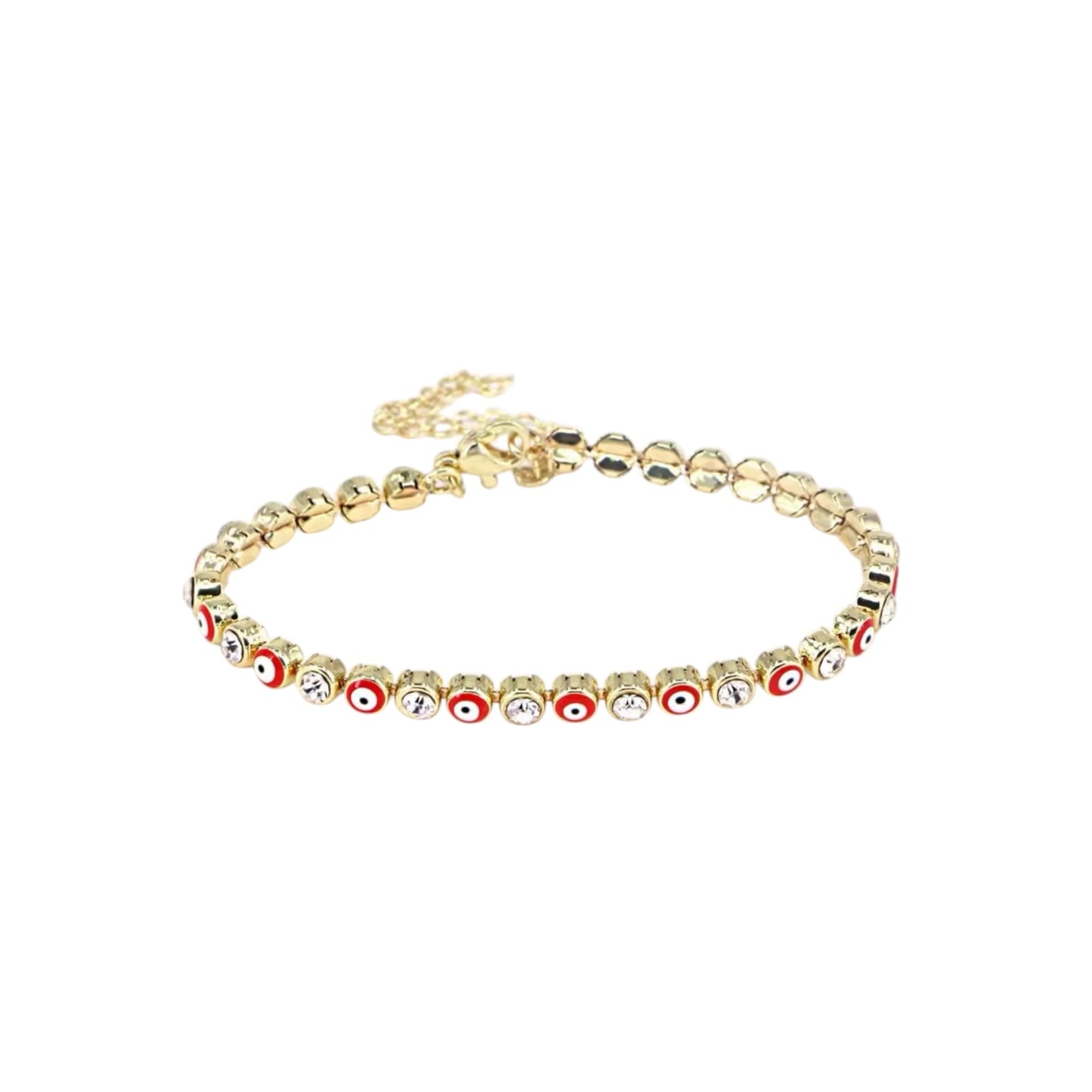 Evil Eye Tennis Bracelets Zirconia-Gold