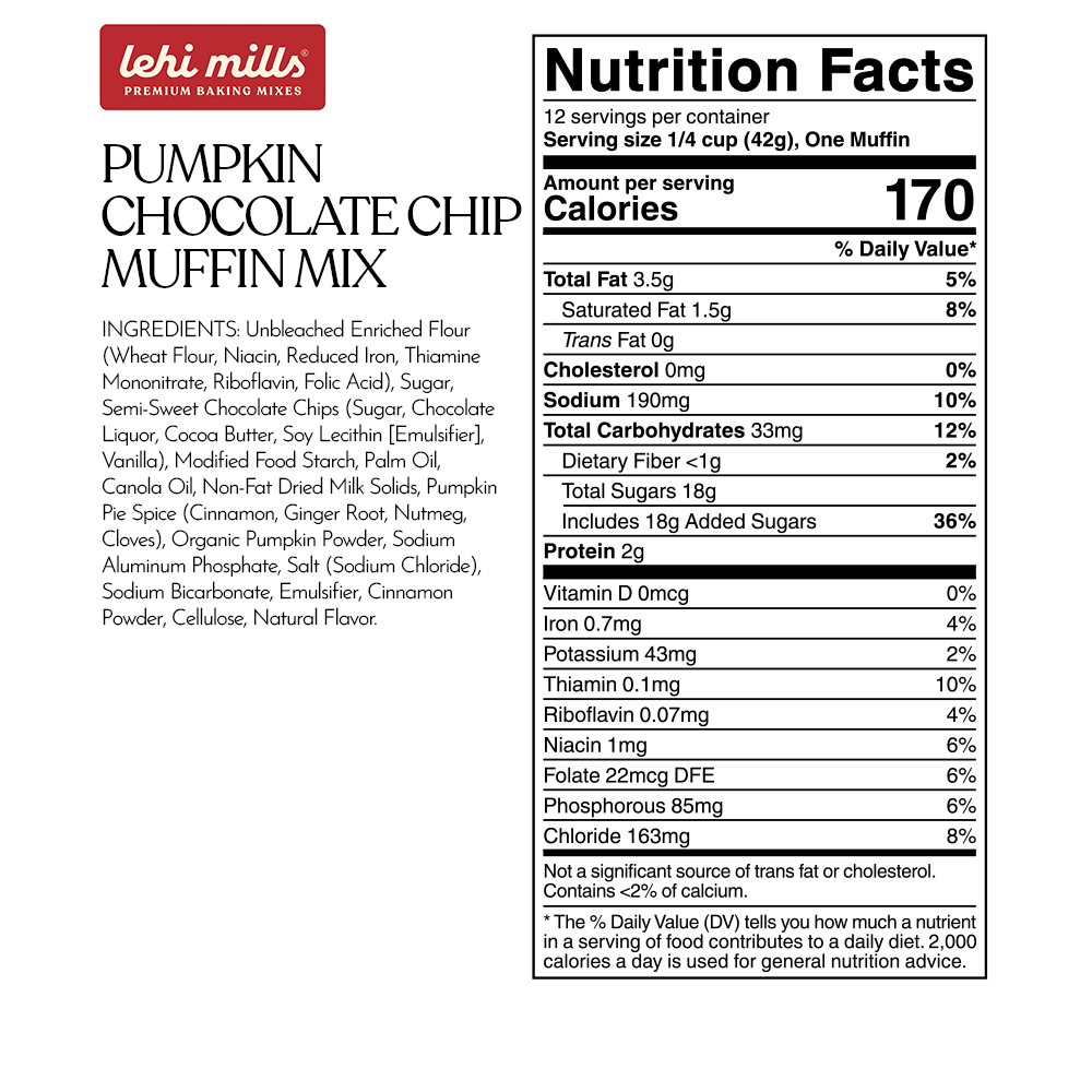 Pumpkin Chocolate Chip Muffin Mix