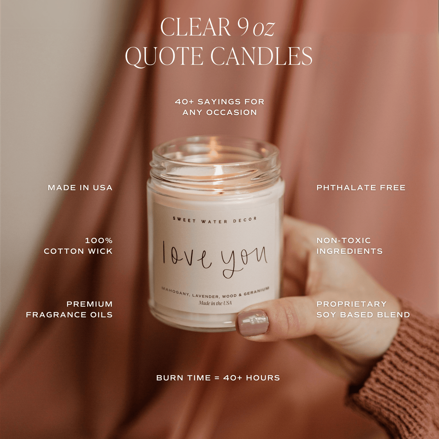 Boss Lady Soy Candle - Clear Jar - 9 oz (Spa Day)