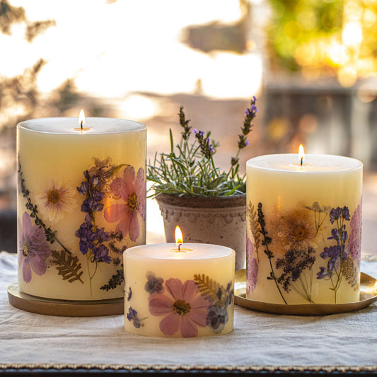 Roman Lavender Petite Oval Botanical Candle