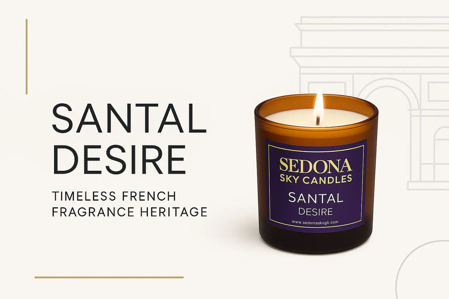 Santal Desire Candle - Sandalwood Rose Musk | Harmonie
