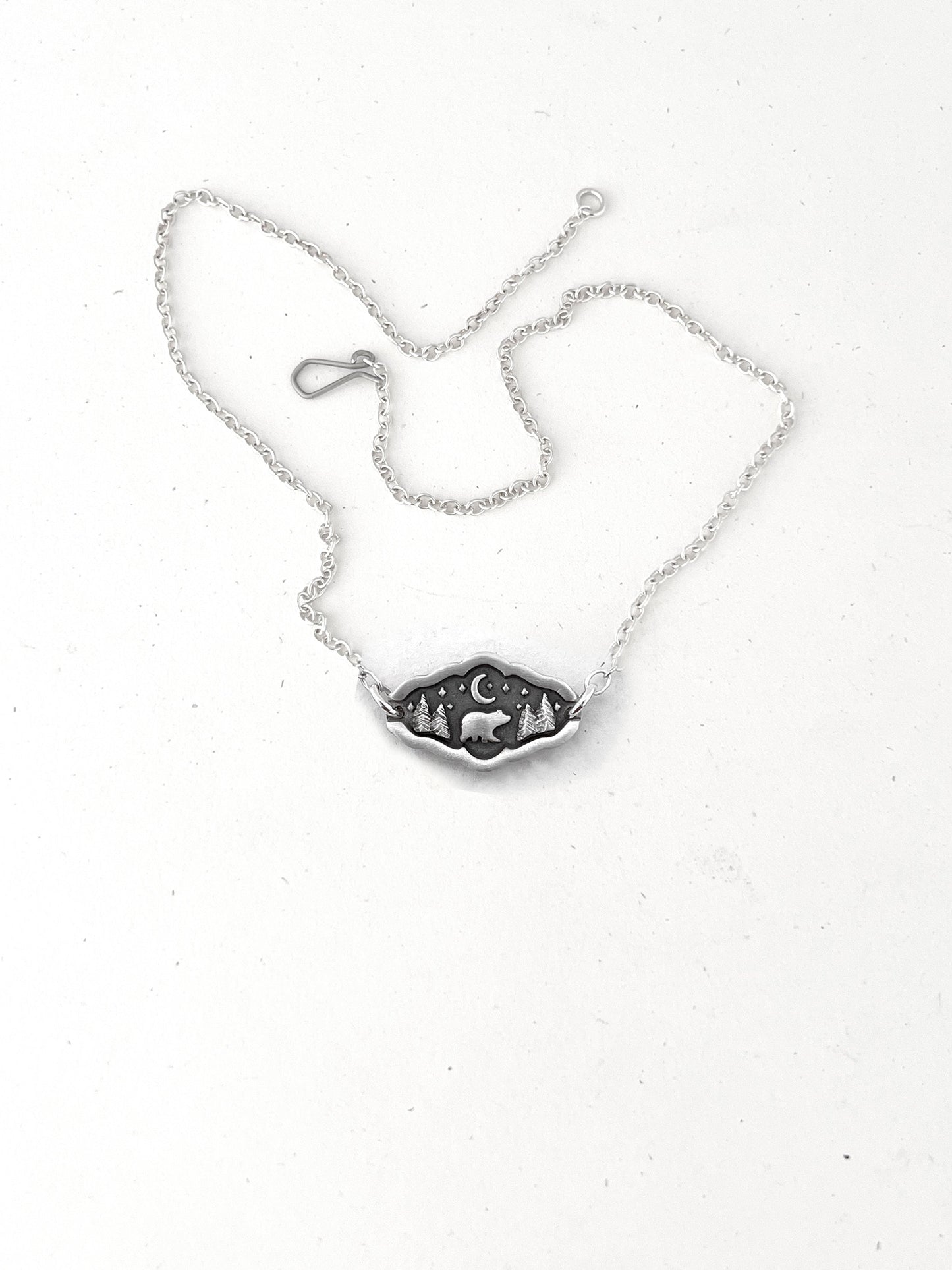 Bear under the Forest Moon Necklace
