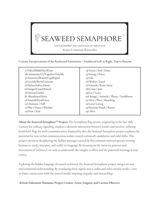 Life is Abundant ~ Seaweed Semaphore