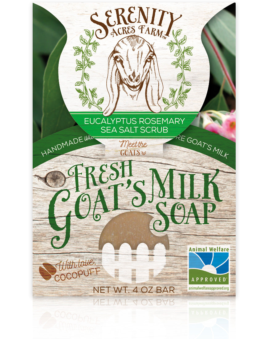 Goat's Milk Soap Salt Bar โ Eucalyptus Rosemary Sea Salt