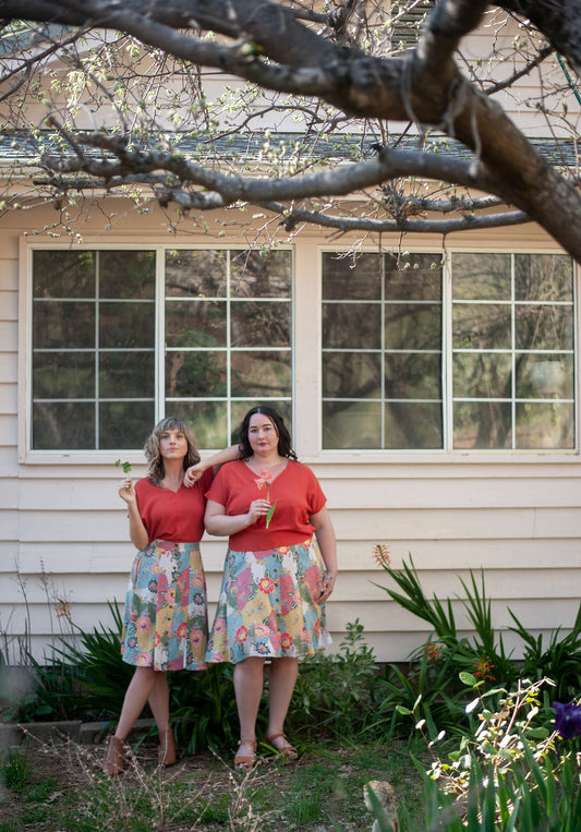 Bae Skirt in Patchwork Party Challis