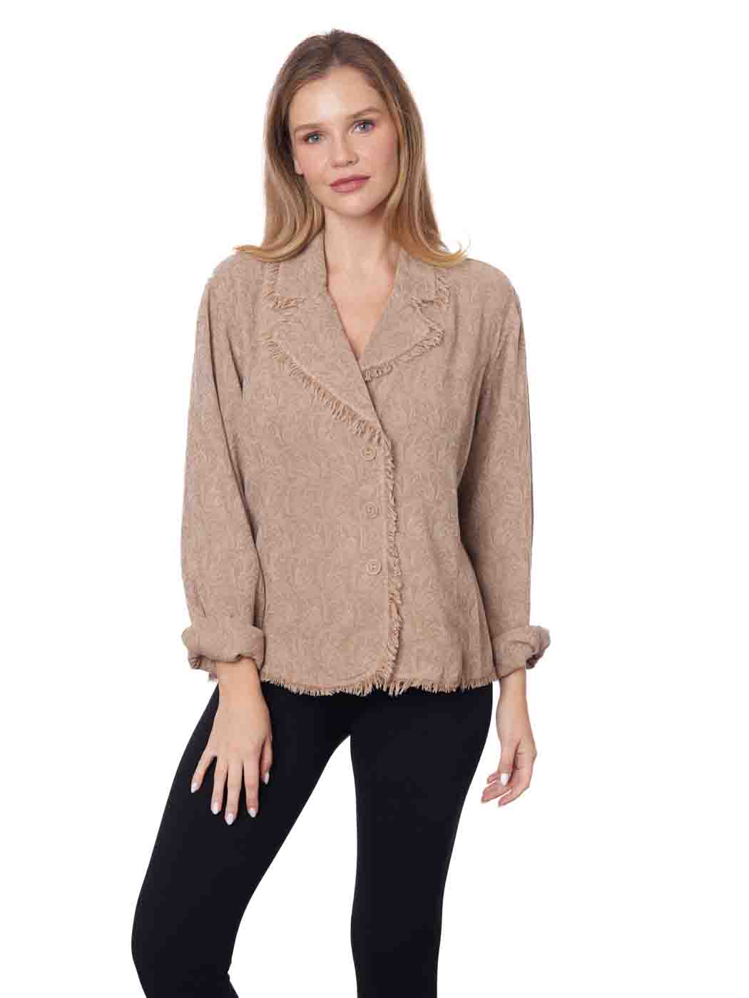 Tianello TENCEL™ "Rose" Jacquard "Penelope" Blouse / Jacket XL