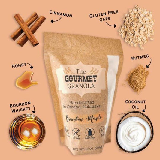 Bourbon Maple Granola | 12 oz | Gluten, Dairy, & Soy Free | The Gourmet Granola