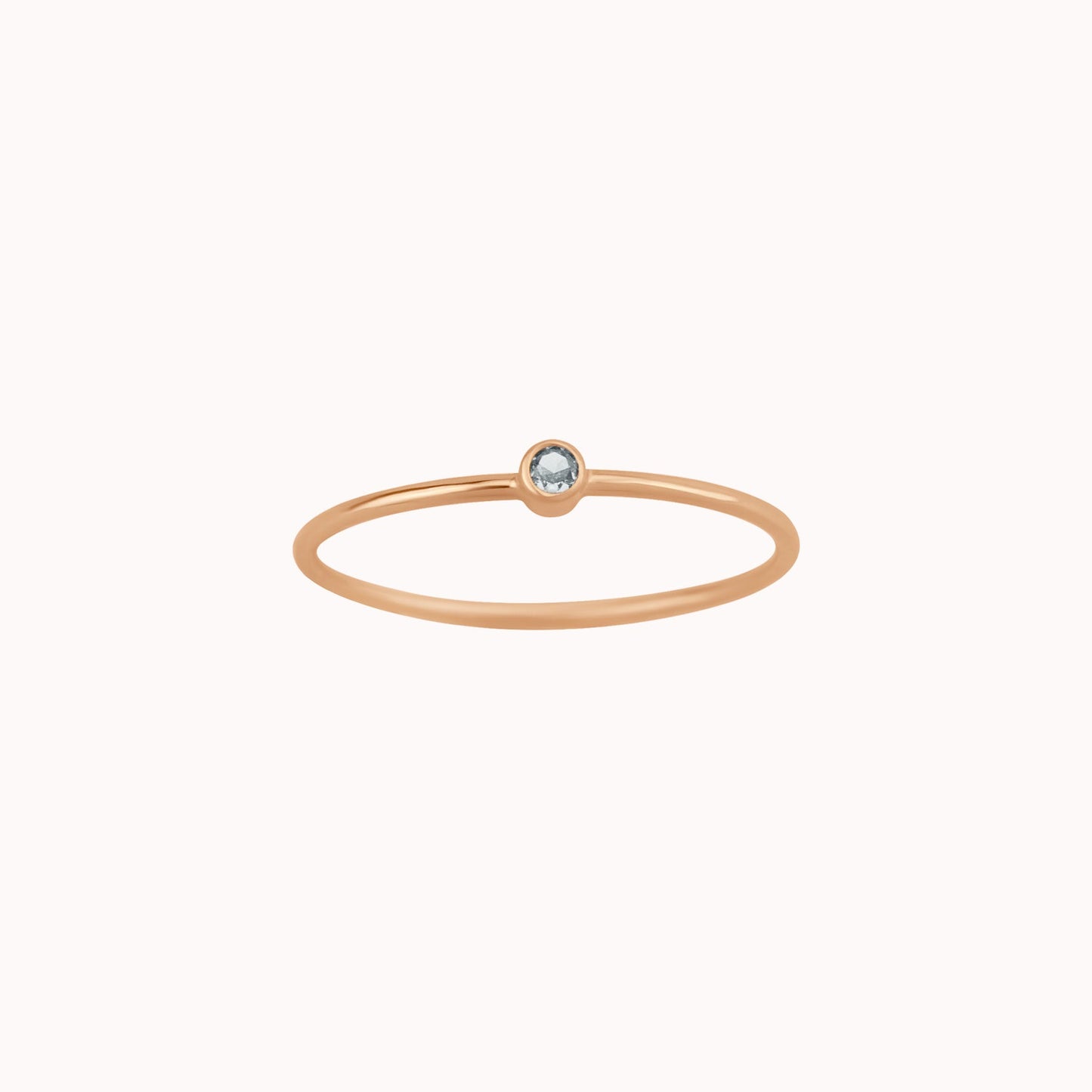 Tiny March Birthstone Ring ∙ Aquamarine