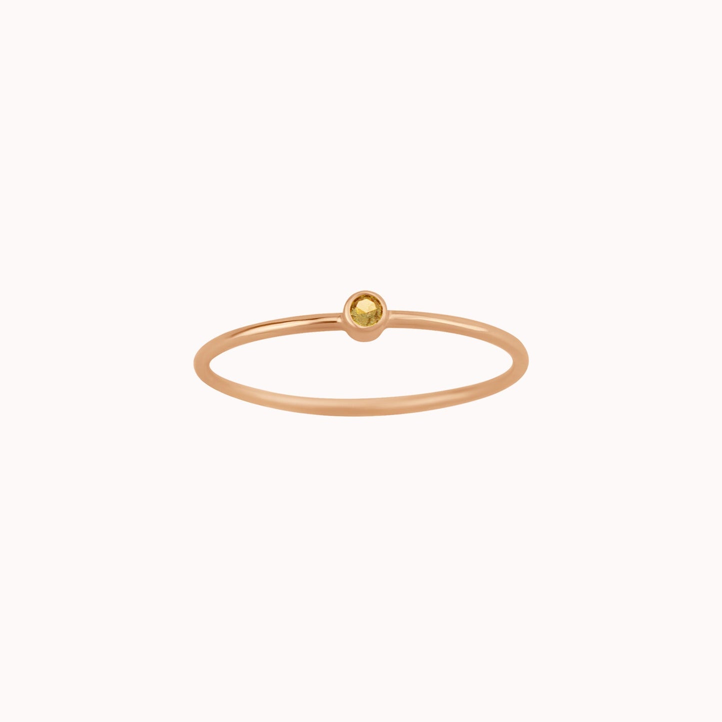 Tiny November Birthstone Ring ∙ Yellow Topaz