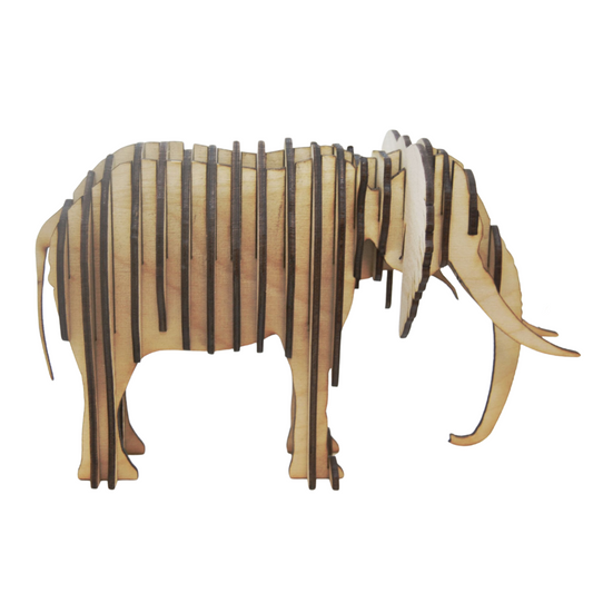 3D Elephant Wooden Puzzle | RCK Creations & More