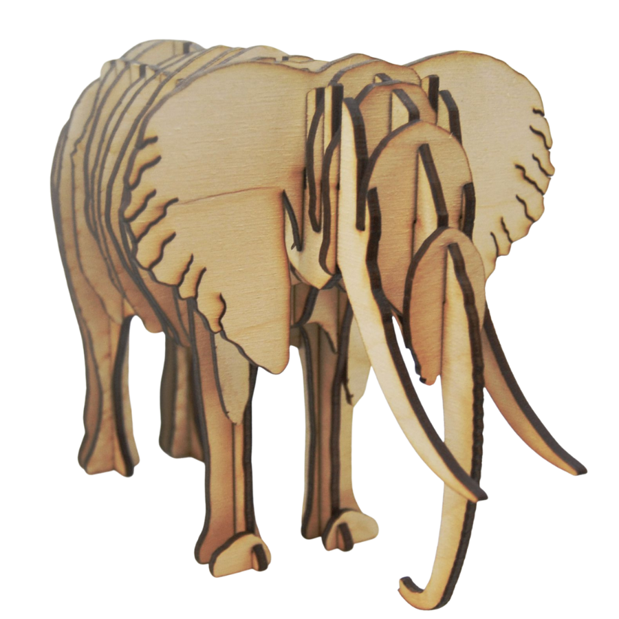 3D Elephant Wooden Puzzle | RCK Creations & More