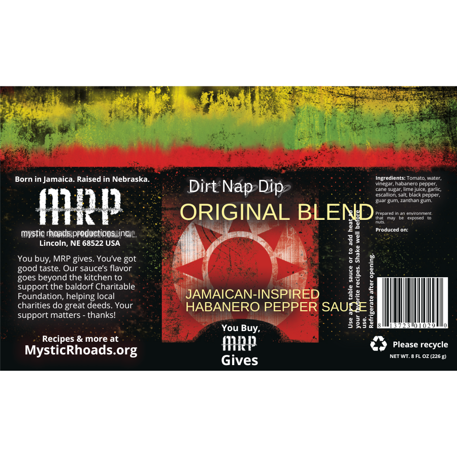 Dirt Nap Dip Original Blend Hot Sauce | 8 oz | Mystic Rhoads Productions