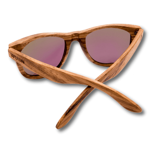 Real Zebra All Wood Jacks Sunglasses by WUDN