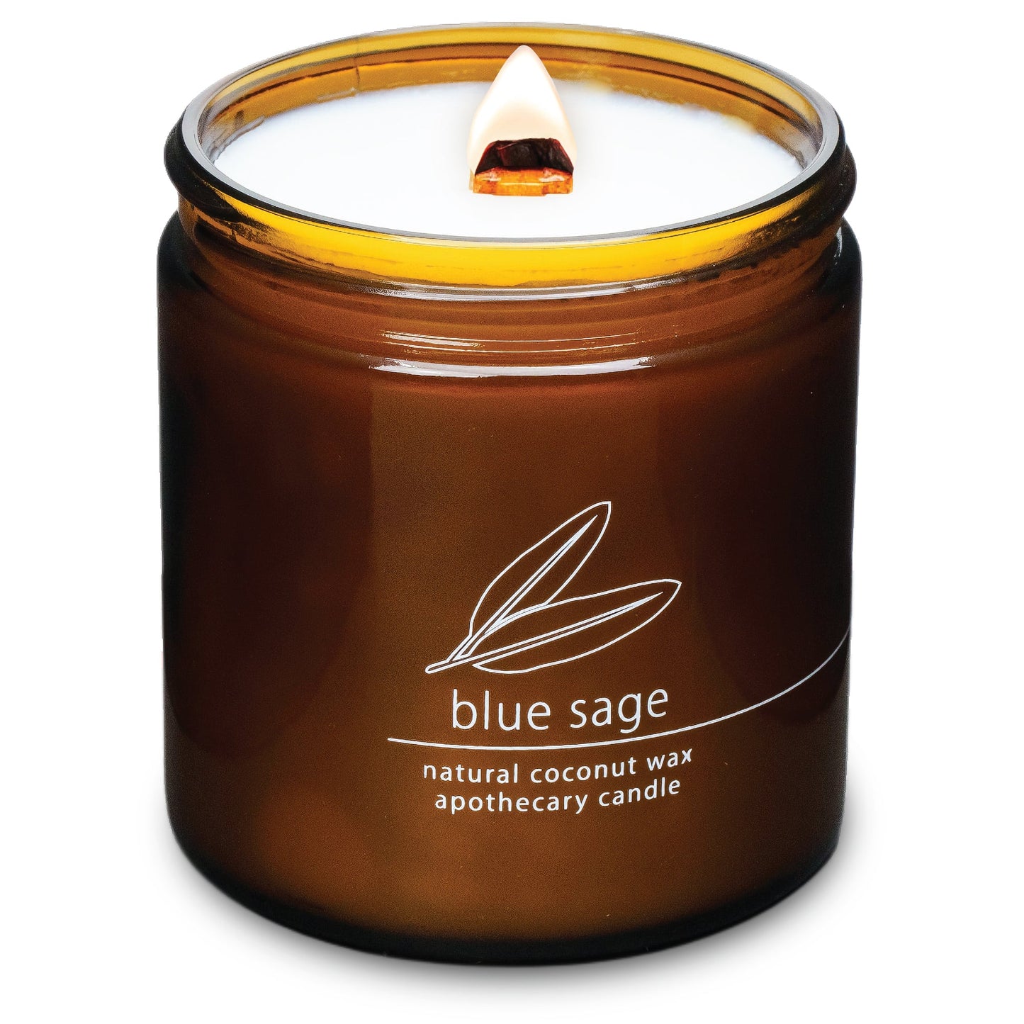 Blue Sage | Wood Wick Candle with Natural Coconut Wax