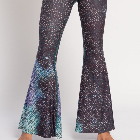 Mermaid Fairy Queen Teal Crop Bell Bottom