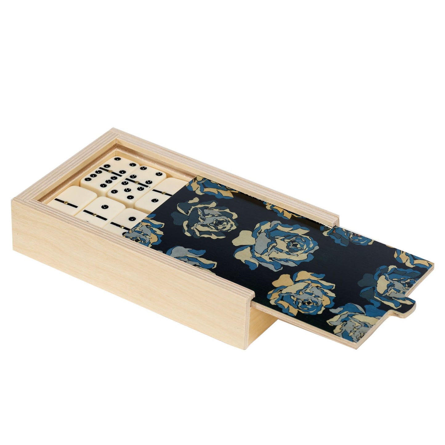 Rose Blue Domino Set