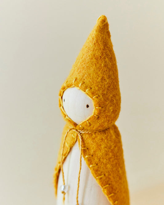 Yellow Wooden Gnome