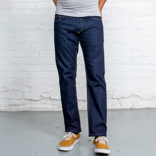Tailored Fit Dark Wash 6 Pocket