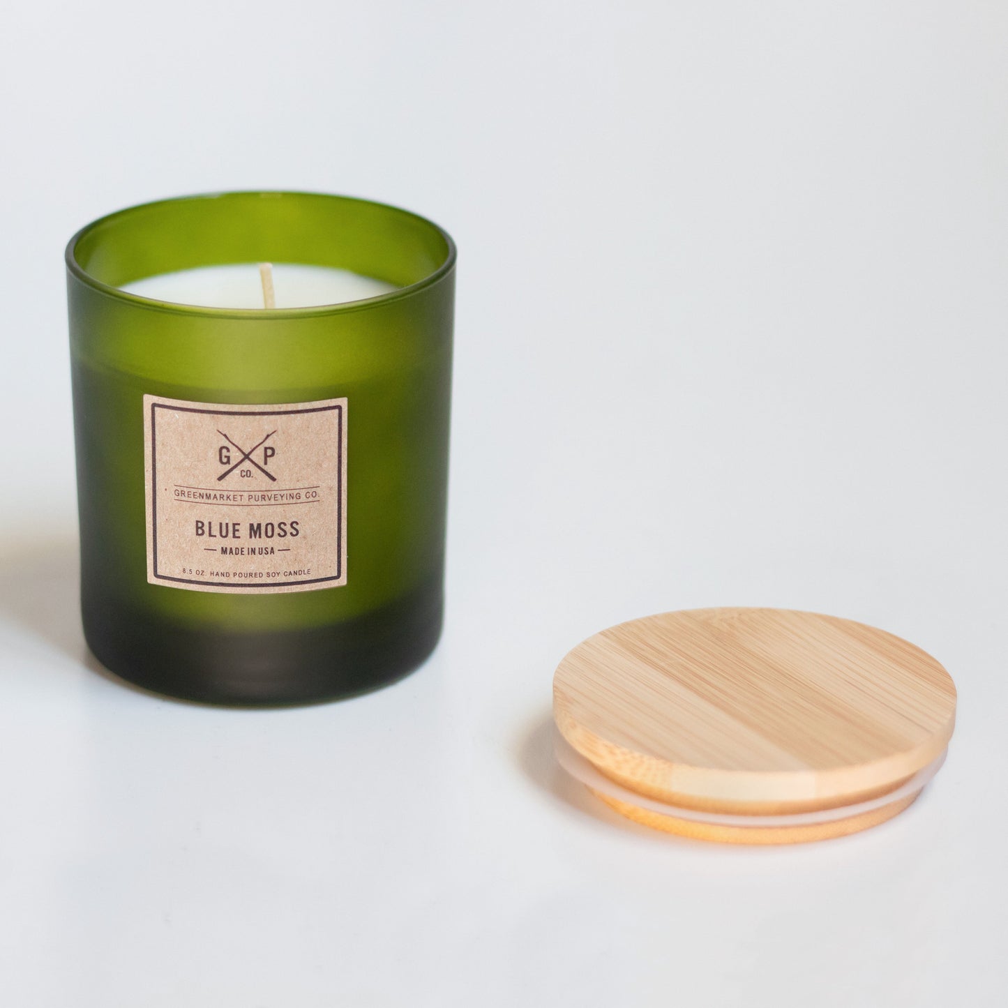 Blue Moss 8.5 oz. Balsam + Feather Candle