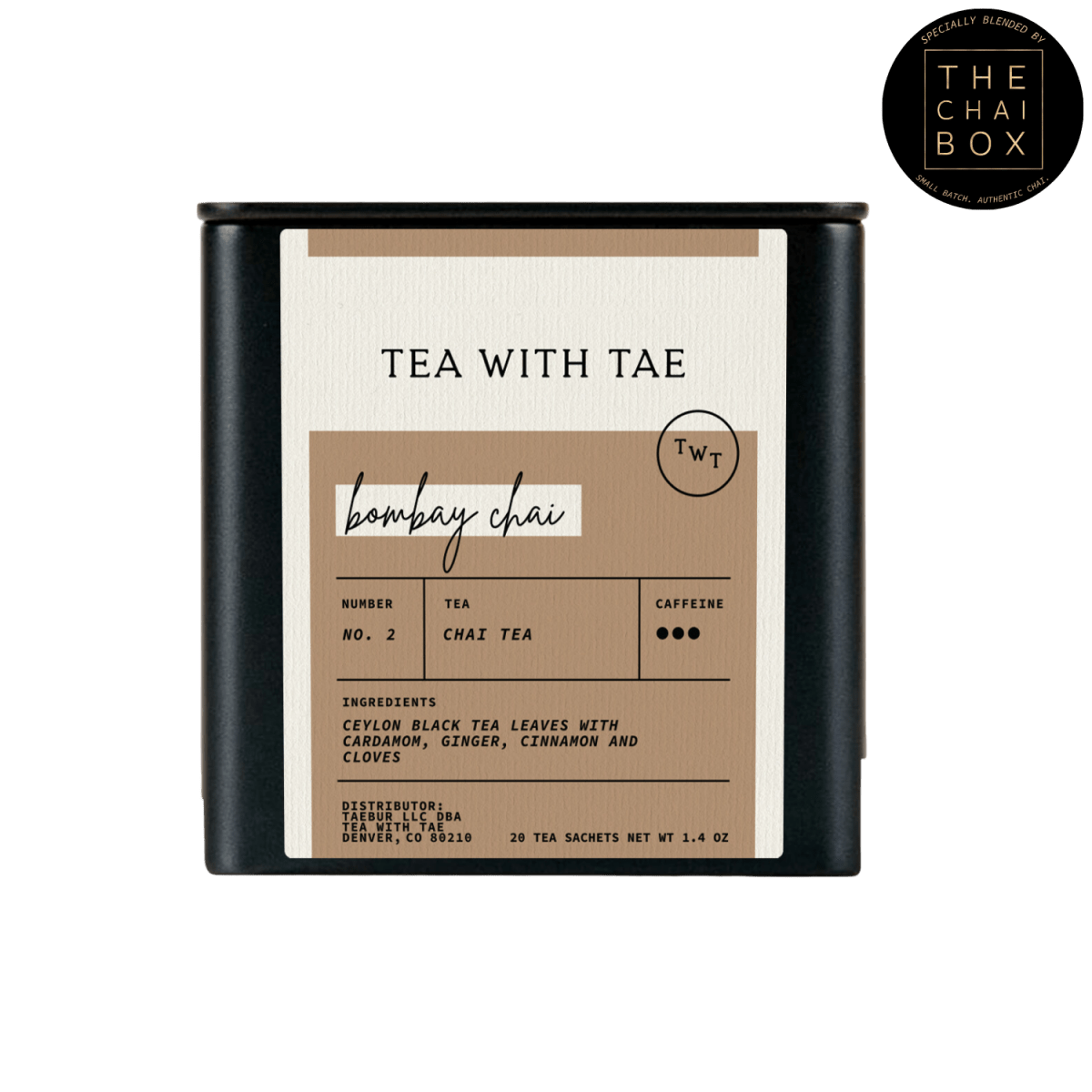 Bombay Chai Tea Tin Gift (20 tea sachets)