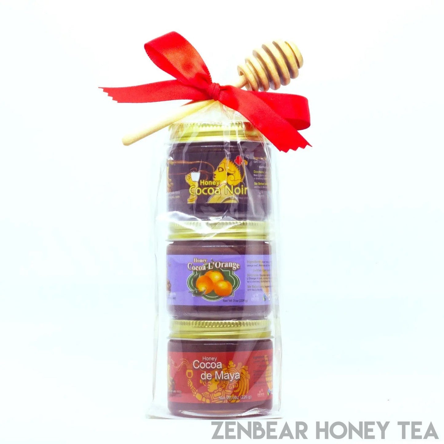 3-Flavor Honey Tea Mini Assortment – Organic Wellness Gift Set (3 x 3 oz)