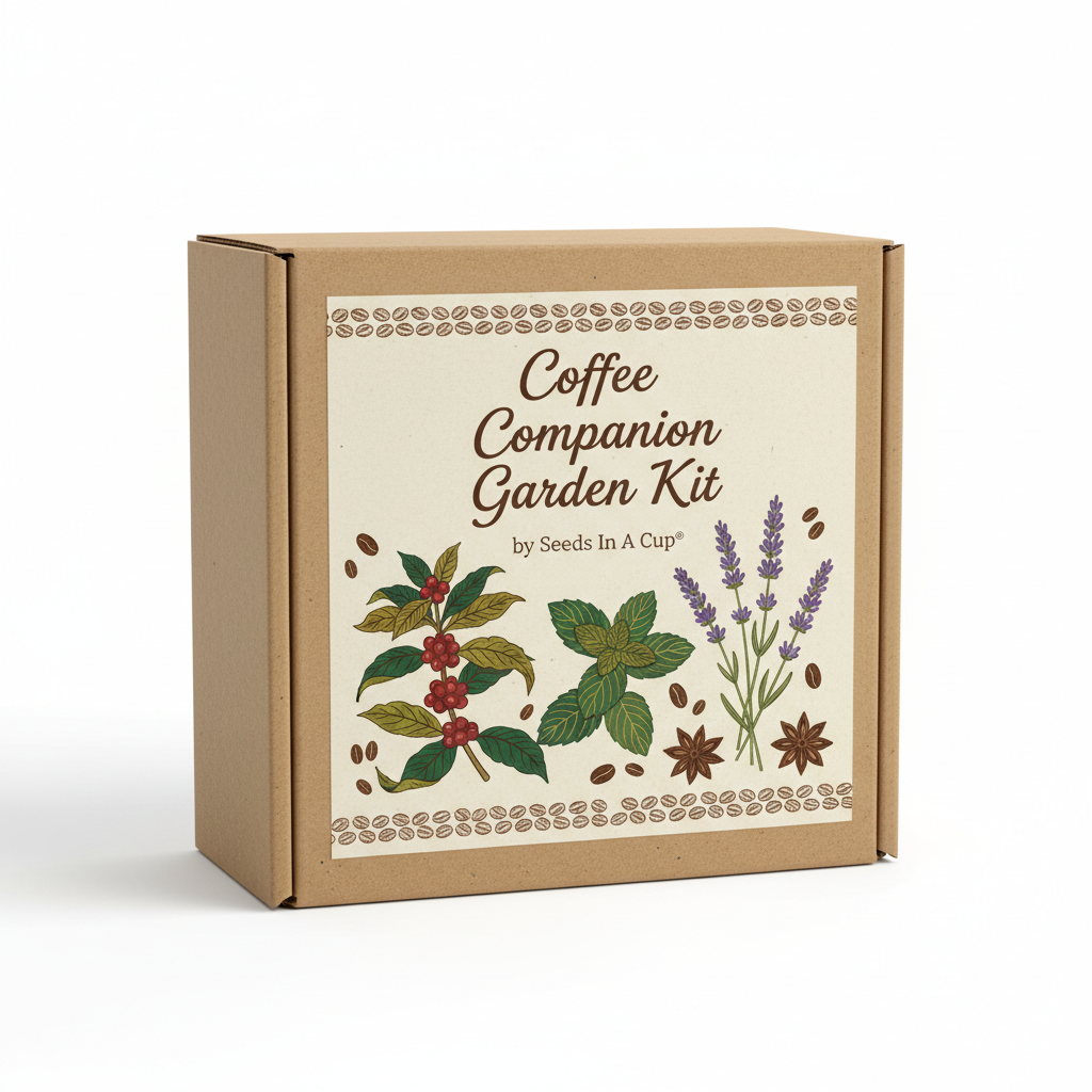 Coffee Companion Garden Kit | Coffee Arabica, Mint, Lavender & Anise | Seeds In A Cup®