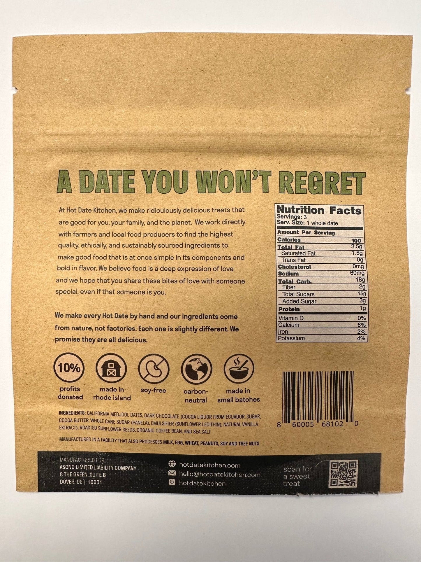 Coffee Dates - Four Pack (3 dates per pouch)