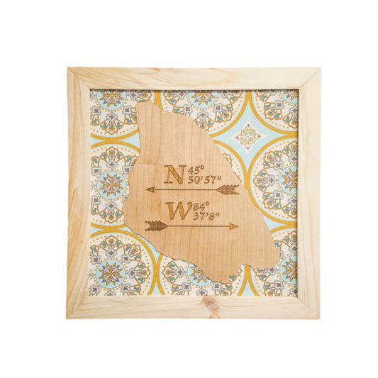 Custom Coordinates Wall Art – Personalized State Map