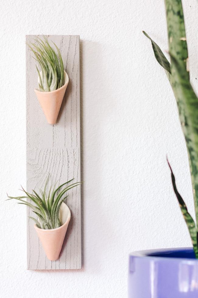 Double Ceramic Wall Planter