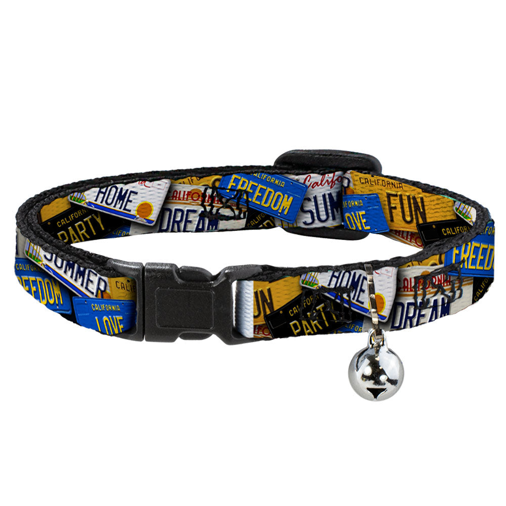 Cat Collar Breakaway - Cali License Plates Stacked