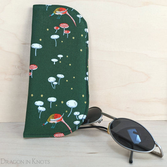 Mushroom and Rabbit Soft Eyeglass Case - S M