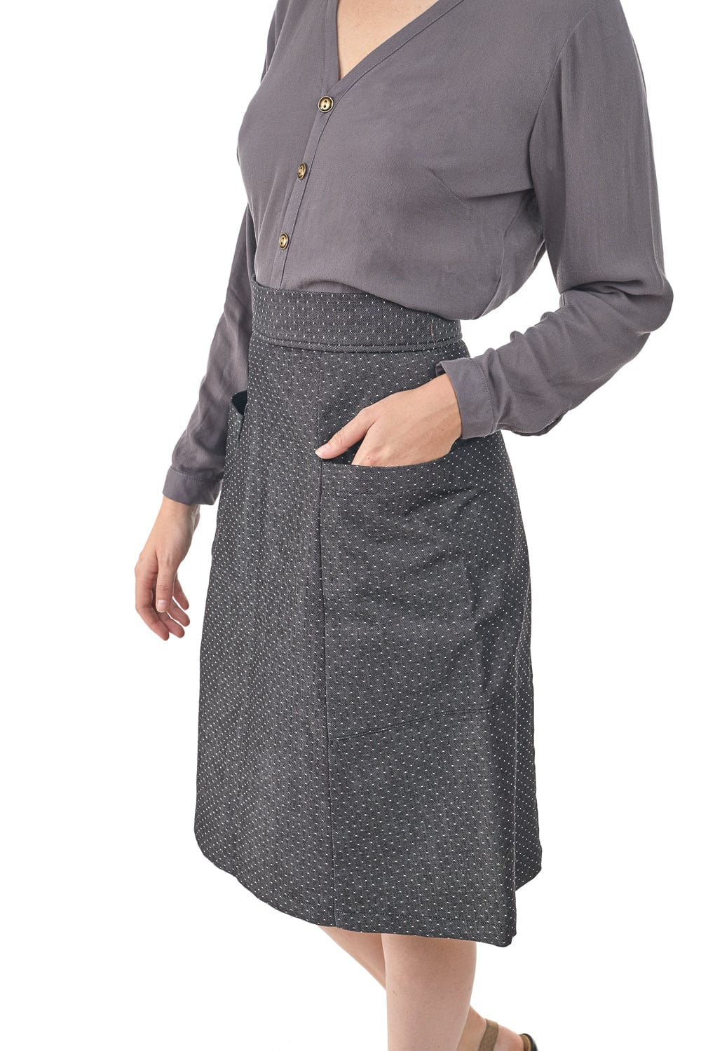 Atheno Skirt in Smoky Dot