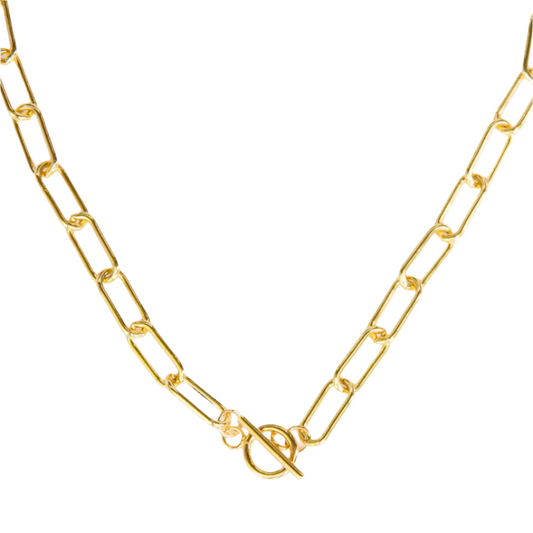 Paperclip Chain Toggle Necklace