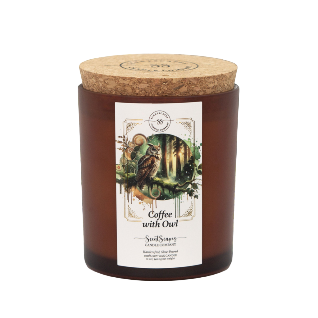 Coffee with Owl | Scented Soy Wax Candle