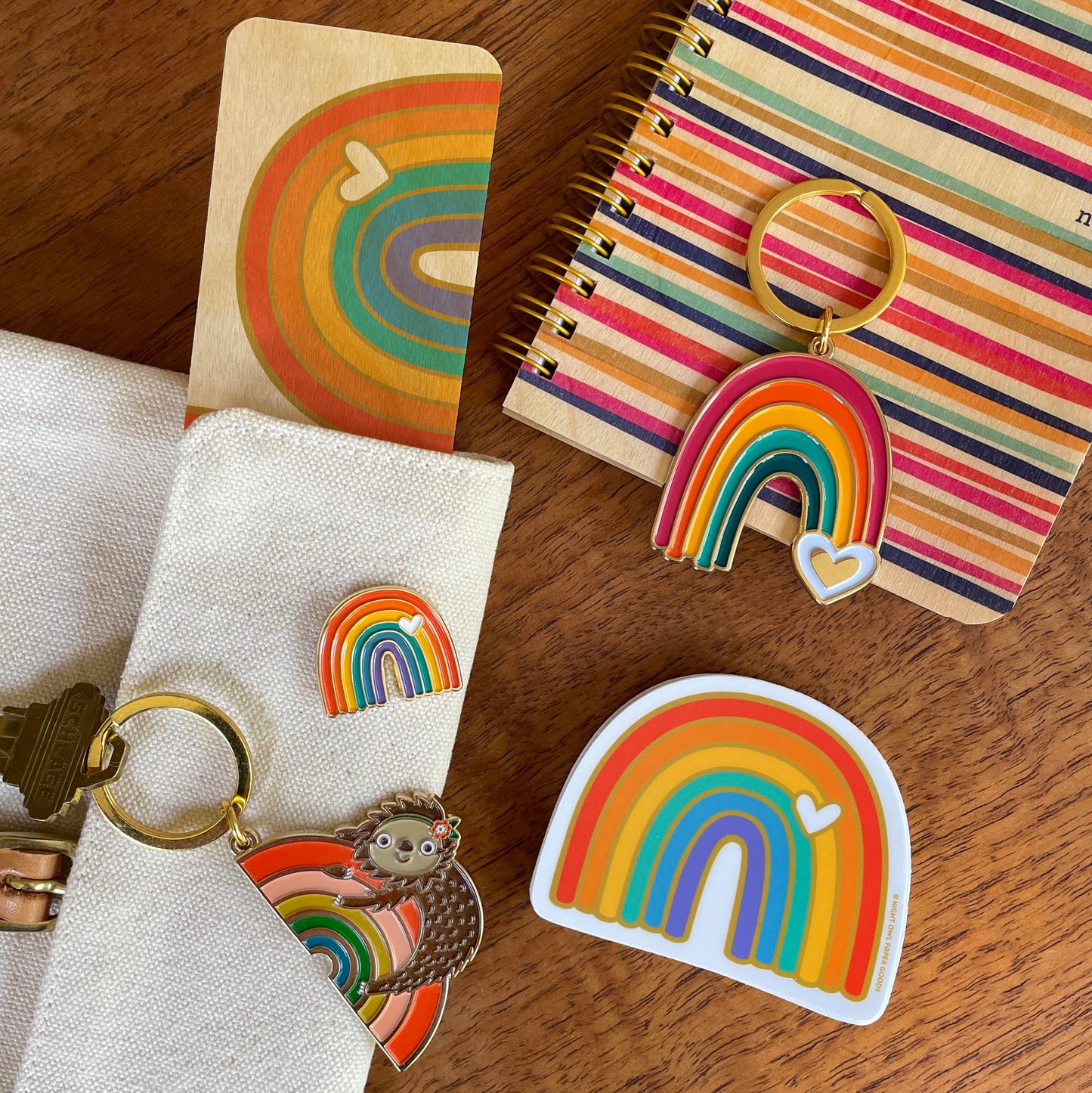 Rainbows Wood Bookmark