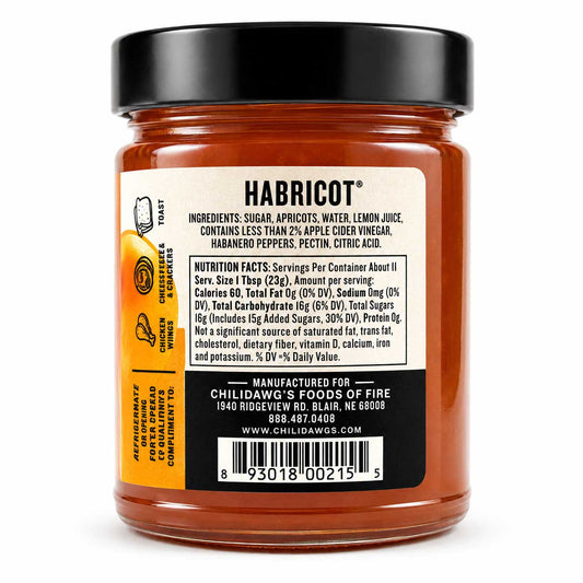 SALE CLOSE DATED | Habricot Pepper Spread | 9 oz | Gluten Free | Chili Dawg's Foods of Fire