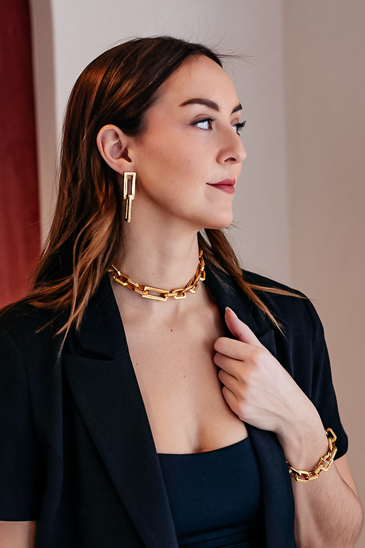 Chunky Rectangle Earrings