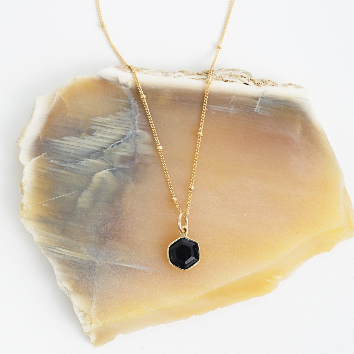 Honeycomb Hexagon Necklace