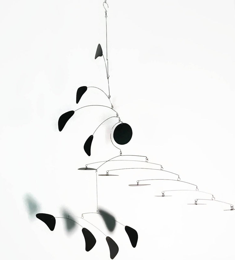 Arrow Style Kinetic Mobile – Large Modern Hanging Art in Black