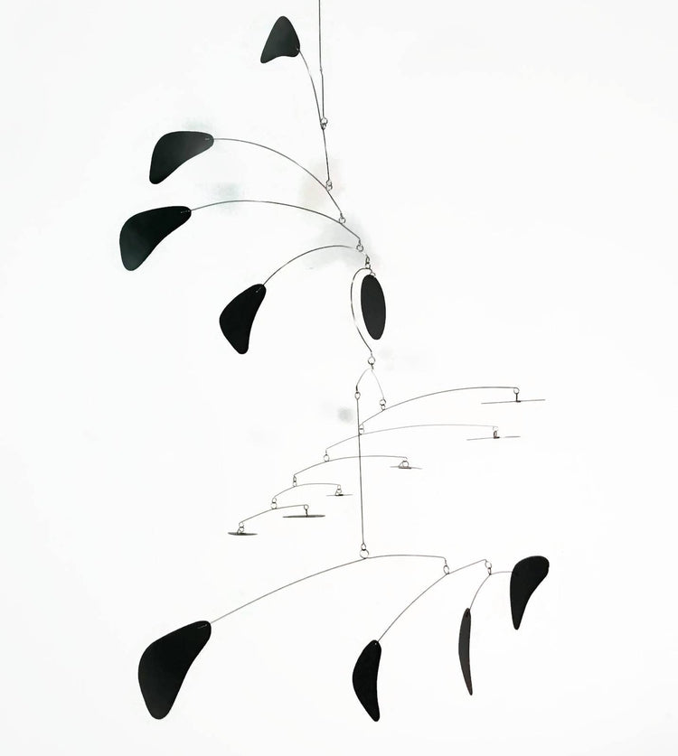 Arrow Style Kinetic Mobile – Large Modern Hanging Art in Black