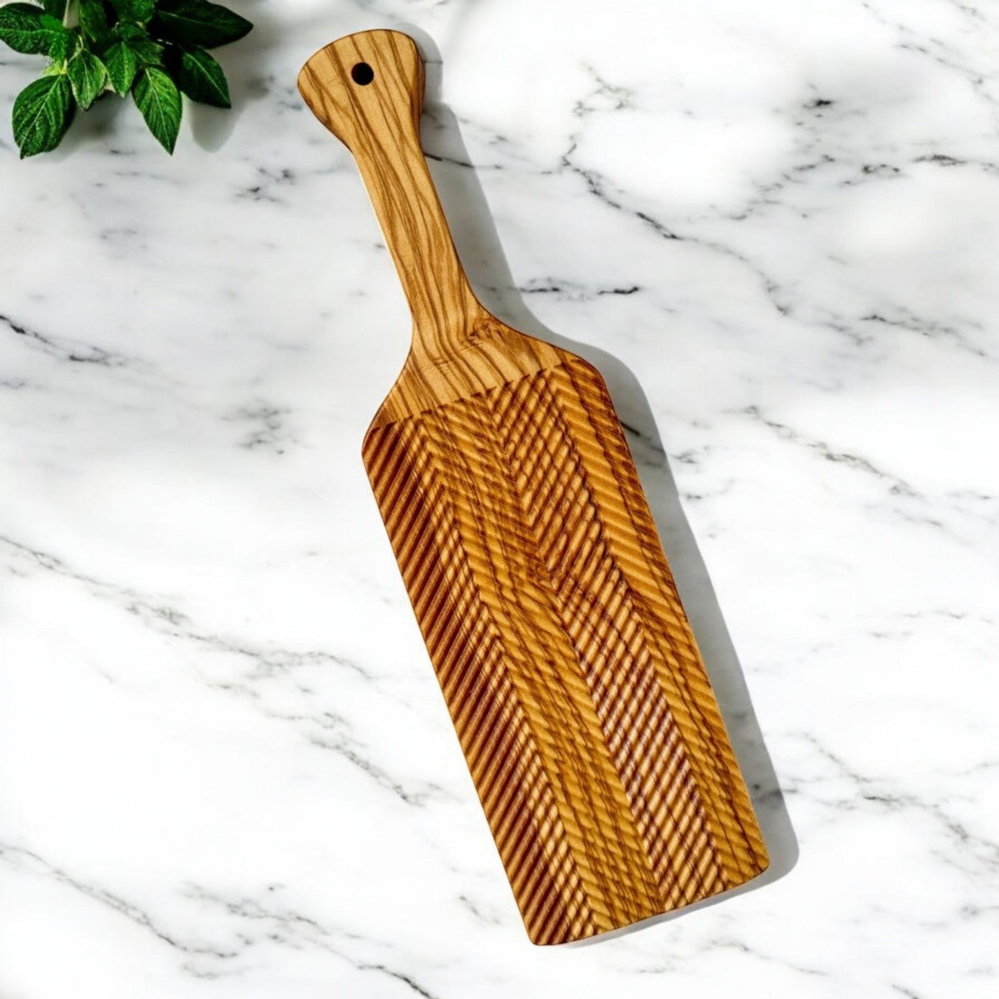 Olive Wood Gnocchi Board โ Deep Grooves for Classic Texture