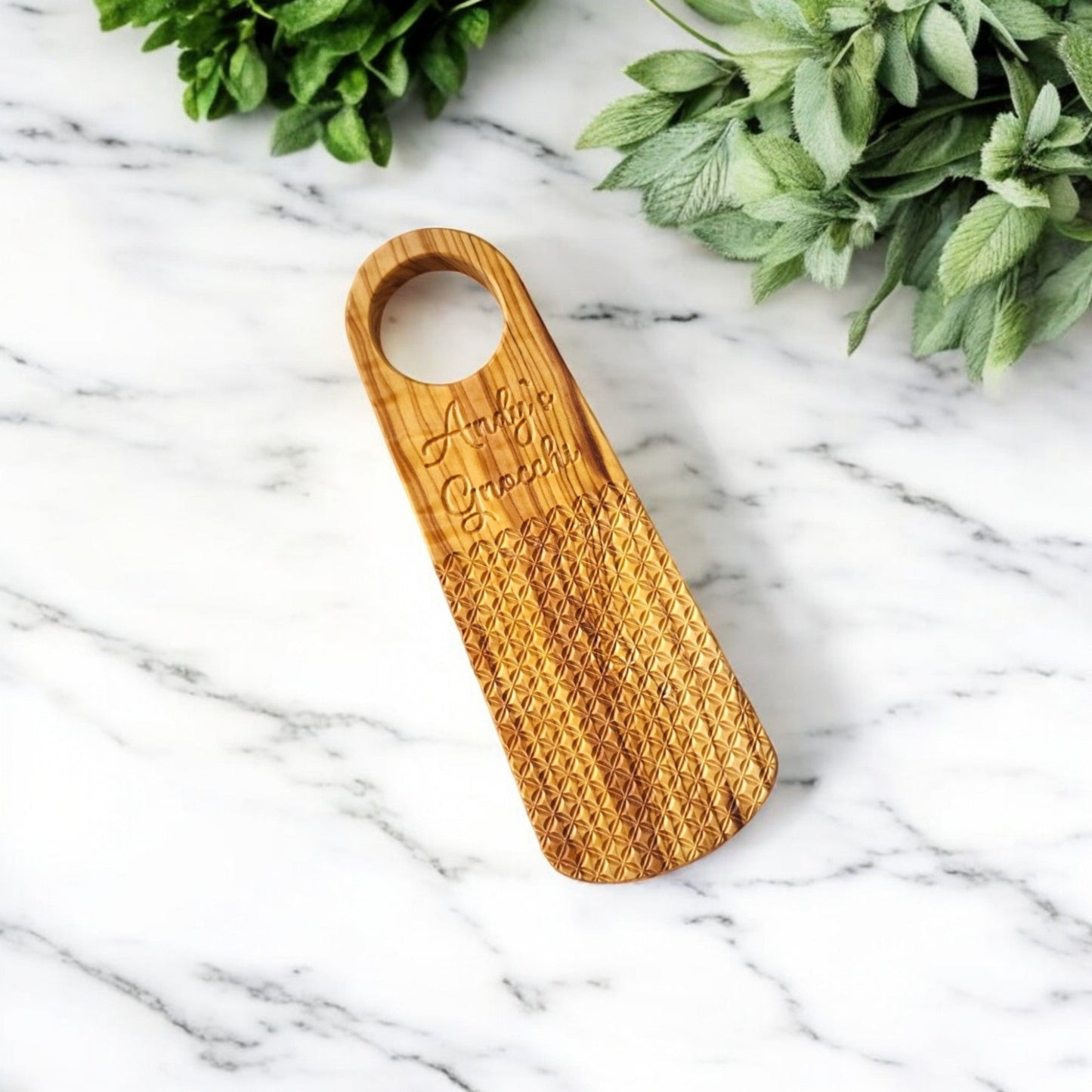 Olive Wood Gnocchi Board – Deep Grooves for Classic Texture