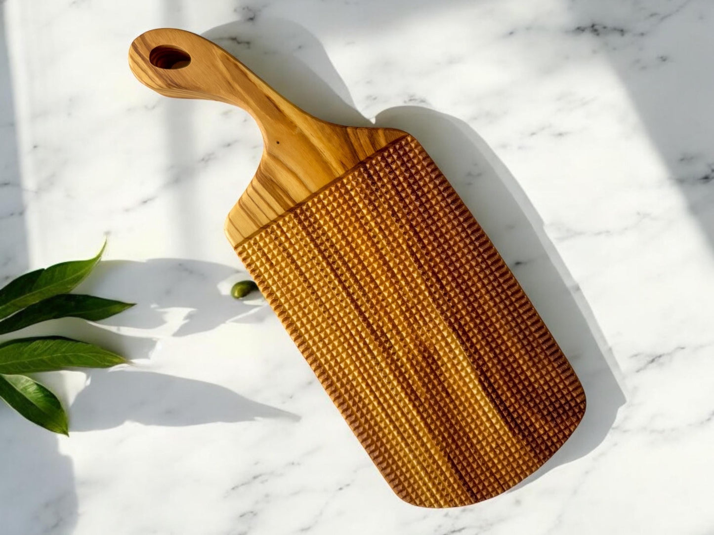 Olive Wood Gnocchi Board โ Deep Grooves for Classic Texture