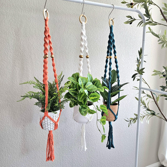 Macrame plant hangers. Ready to ship.