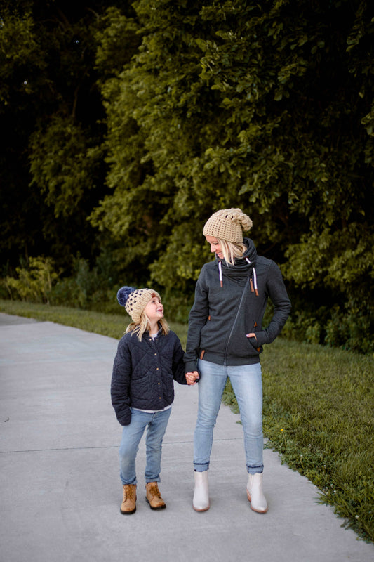 Crochet Slouch Hat | Tan Slouchy Beanie